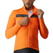 Castelli - bluza ciclism maneca lunga Puro 3 Jersey FZ - portocalie