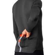 Castelli Squadra stretch - jacheta ciclism anti vant - rosu-antracit