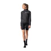 Castelli Squadra Stretch W - jacheta ciclism anti vant pentru femei - gri inchis-negru