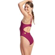 Finis - Costume de baie intreg pentru femei - Skinback Solid - visiniu cabernet