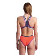Arena - costum inot femei intreg - W One Double Cross Back One Piece - Bright Coral | Purple | Blue cosmo