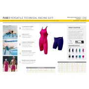 Finis - Costum inot tehnic pentru fete sau femei - Fuse Open Back Kneeskin - gri