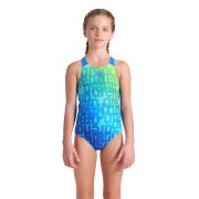 Arena - costum baie intreg pentru fete - G Multi Colours V Back - Blue River I Multi-Blue