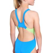 Arena - costum baie intreg pentru fete - Star Shaped Swimsuit Swim Tech - Blue River I Soft Green I Multi