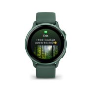 Garmin - vivoactive 6 smartwatch cu GPS și AMOLED - ramă și carcasă verde Jasper - bratara din silicon verde Jasper