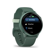 Garmin - vivoactive 6 smartwatch cu GPS și AMOLED - ramă și carcasă verde Jasper - bratara din silicon verde Jasper