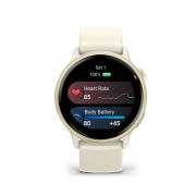 Garmin - vivoactive 6 smartwatch cu GPS și AMOLED - ramă lunar gold - carcasă lunar şi bratara din silicon Bone