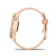 Garmin - vivoactive 6 smartwatch cu GPS și AMOLED - ramă și carcasă roz Metallic Pink Dawn - bratara din silicon roz Pink Dawn