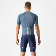 Castelli - pantaloni ciclism scurti cu bretele - Entrata 2 Bibshort - 15-35 gr C - albastru belgian