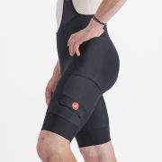 Castelli - pantaloni ciclism scurti cu bretele - Unlimited Cargo Bibshort - 15-35 gr C - negru