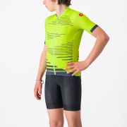Castelli - tricou ciclism maneca scurta copii - Aero Kid Jersey - verde lime | albastru