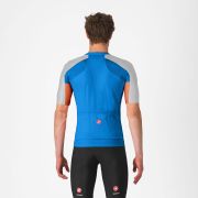 Castelli - tricou ciclism maneca scurta regular fit - Entrata 6 Jersey - albastru | argintiu