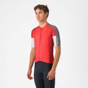 Castelli - tricou ciclism maneca scurta regular fit - Entrata 6 Jersey - rosu | gri