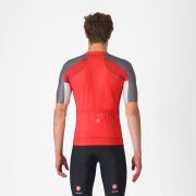 Castelli - tricou ciclism maneca scurta regular fit - Entrata 6 Jersey - rosu | gri