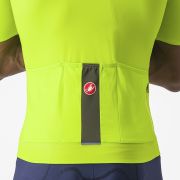 Castelli - tricou ciclism maneca scurta regular fit - Prologo Lite Jersey - 16-38 gr C - verde lime | verde inchis