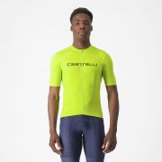 Castelli - tricou ciclism maneca scurta regular fit - Prologo Lite Jersey - 16-38 gr C - verde lime | verde inchis