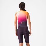 Castelli - costum triatlon fara maneci - Free Sanremo 3 W Suit Sleeveless - negru | portocaliu vivid