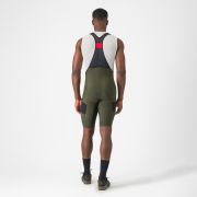 Castelli - pantaloni ciclism scurti cu bretele - Unlimited Cargo Bibshort - 15-35 gr C - verde Deep Green