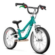 Bicicleta copii Woom 1 Go Plus cu roti 14" - albastru Metallic Turquoise Petrol
