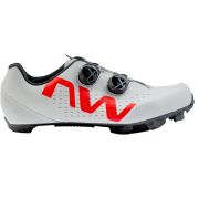 Northwave - pantofi ciclism MTB XC - Rebel 3 - Light Grey | Red Fluo