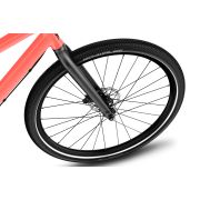 Bicicleta copii Woom 6 Explore cu roti 26" Neon Coral