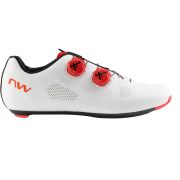 Northwave - pantofi ciclism sosea - Revolution - White | Red Fluo