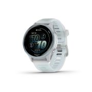 Garmin Forerunner 570 - 42 mm - ceas multisport cu GPS si AMOLED - alb Cloud Blue Aluminium with Translucent Whitestone | Cloud Blue Band