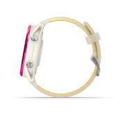 Garmin Forerunner 570 - 42 mm - ceas multisport cu GPS si AMOLED - alb mango roz Raspberry Aluminium with Translucent Bone | Mango Band