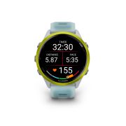 Garmin Forerunner 570 - 47mm - ceas multisport cu GPS si AMOLED - alb Amp Yellow Aluminium with Translucent Whitestone | Turquoise Band