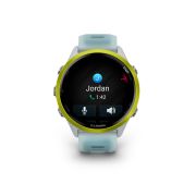 Garmin Forerunner 570 - 47mm - ceas multisport cu GPS si AMOLED - alb Amp Yellow Aluminium with Translucent Whitestone | Turquoise Band