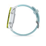 Garmin Forerunner 570 - 47mm - ceas multisport cu GPS si AMOLED - alb Amp Yellow Aluminium with Translucent Whitestone | Turquoise Band