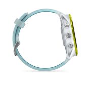 Garmin Forerunner 570 - 47mm - ceas multisport cu GPS si AMOLED - alb Amp Yellow Aluminium with Translucent Whitestone | Turquoise Band