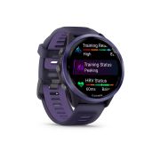 Garmin Forerunner 570 - 47mm - ceas multisport cu GPS si AMOLED - negru Indigo Aluminium with Translucent Imperial Purple | Indigo Band