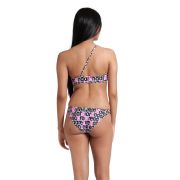 Arena - costum inot femei intreg - Logotype Swimsuit Single Shoulder - White Multi-Black