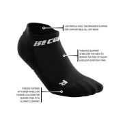 CEP - sosete compresie sub glezna - the run socks no show v4 - black