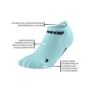 CEP - sosete compresie sub glezna - the run socks no show v4 - light blue