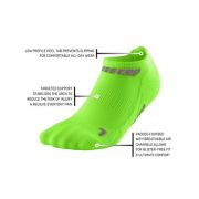 CEP - sosete compresie sub glezna - the run socks no show v4 - green