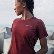 CEP - tricou tehnic - run shirt short sleeve W - dark red
