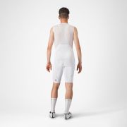 Castelli - pantaloni ciclism scurti cu bretele - Free Aero Race S Bibshort - alb