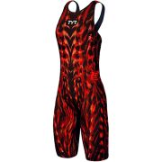 TYR - costum tehnic inot femei - Venzo Open Back - rosu
