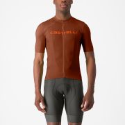 Castelli - tricou ciclism maneca scurta regular fit - Prologo Lite Jersey - 16-38 gr C - grena | portocaliu