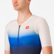 Castelli - costum triatlon cu maneca scurta - Pr 2 Speed Suit - albastru | alb
