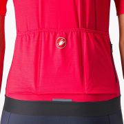 Castelli - tricou ciclism maneca scurta tailored fit - Espresso W Jersey - rosu Hibiscus | gri