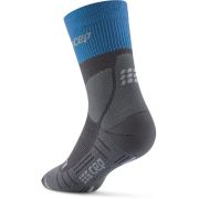 CEP - sosete compresie medii - hiking merino mid-cut socks - blue | grey