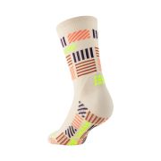 CEP - sosete compresie medii - the run limited 2024.2 socks mid cut W - cream | neon yellow
