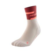 CEP - sosete compresie medii - the run socks mid cut v4 W - red | off white