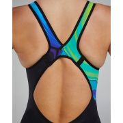 TYR - costum intreg tehnic - VENZO Open Back Volconyx W - lime | bleumarin