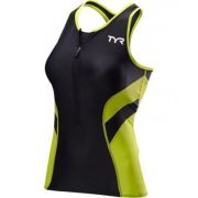 TYR - maiou triatlon - Tri Tank Comp W - negru lime