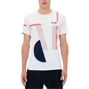 CEP - tricou tehnic - the run shirt round neck short sleeve v5 - white | geometrics