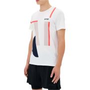 CEP - tricou tehnic - the run shirt round neck short sleeve v5 - white | geometrics